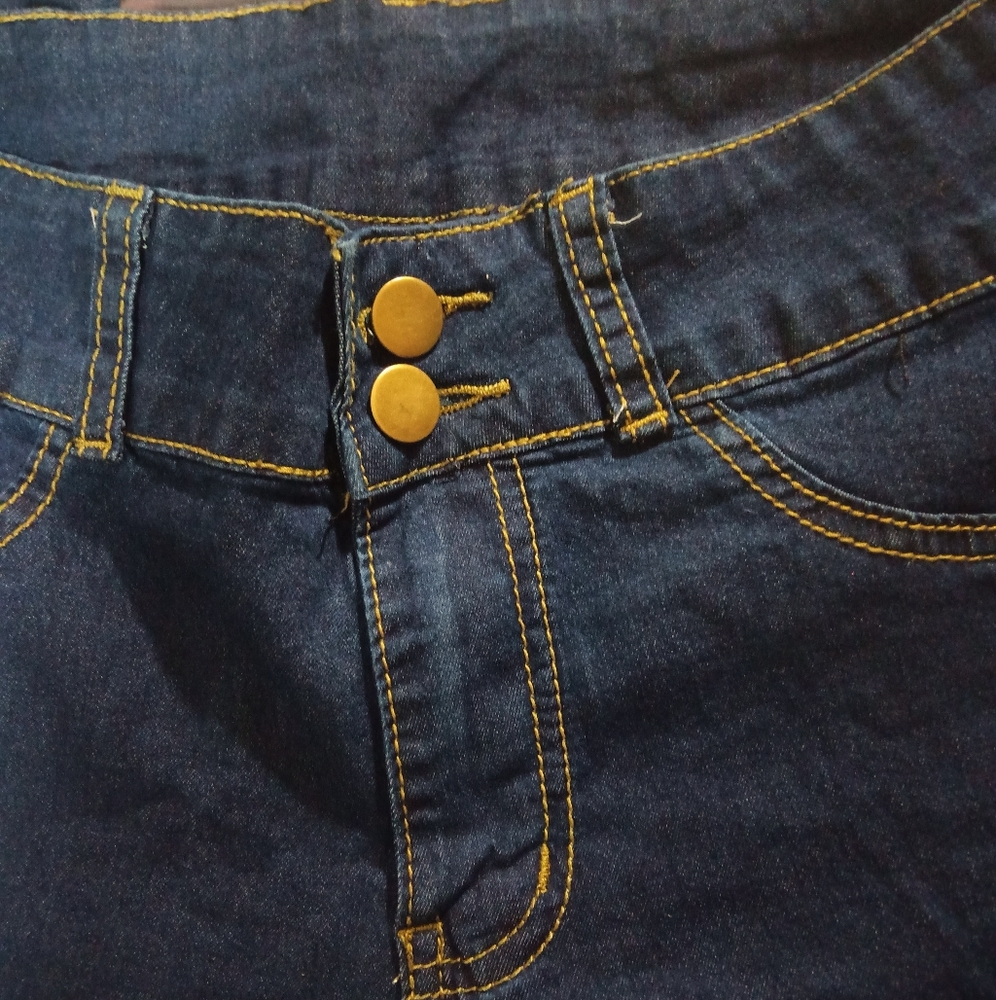 See updated listing Max offeDouble button bum lifting contouring Dark Blue Jeans - Picture 6 of 9